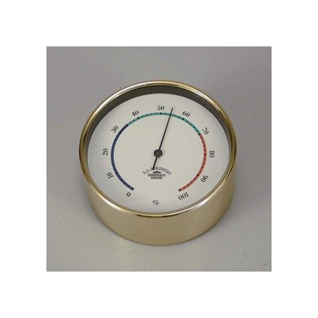 Hygrometer,Mini - 90mm / Brass, 3-coloured deco line