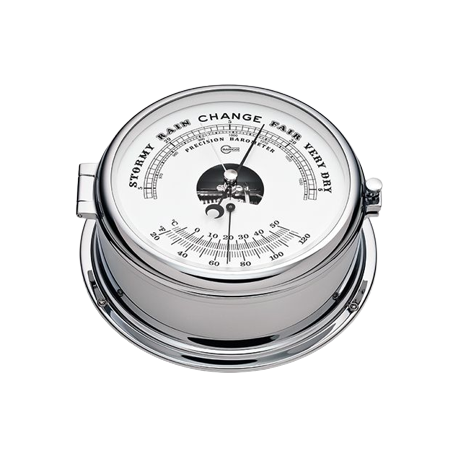 Barigo Professional barometer thermometer chroom-gepolijst RVS 180mm 586.2CRED
