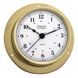 Weems and Plath Trident Quartz Clock Brass 108mm 6010500