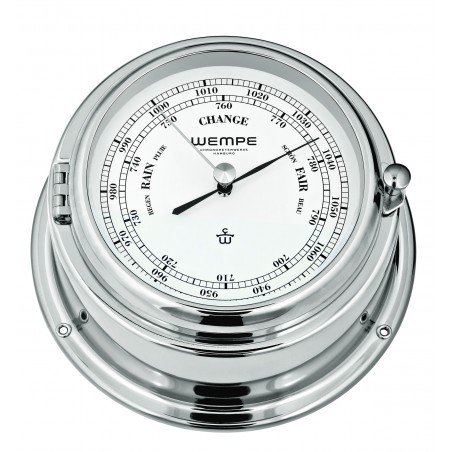 Wempe Bremen II barometer verchroomd 150mm CW360002 shipsclockshop.com