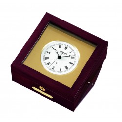 Ship's clock Pro brass /Mahogany Ship's clock with Zertificate